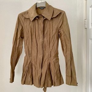 A/X Armani Exchange Crinkle Tan Jacket M